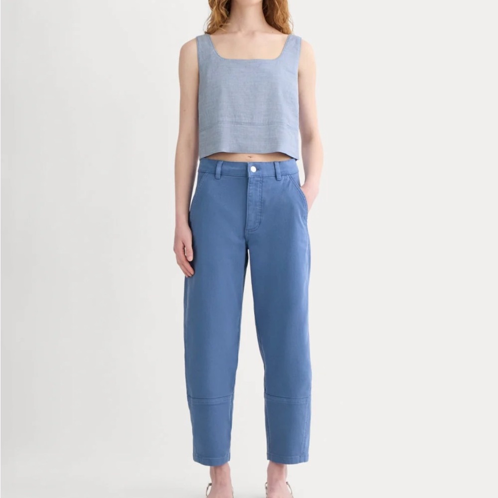 NWT Everlane The Utility Barrel Pant Cornflower Blue Size 2